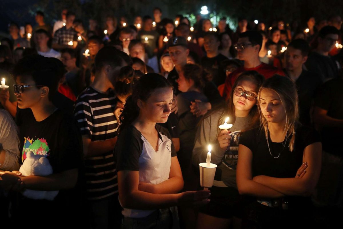 The candlelight vigil for the victims of Parkland.